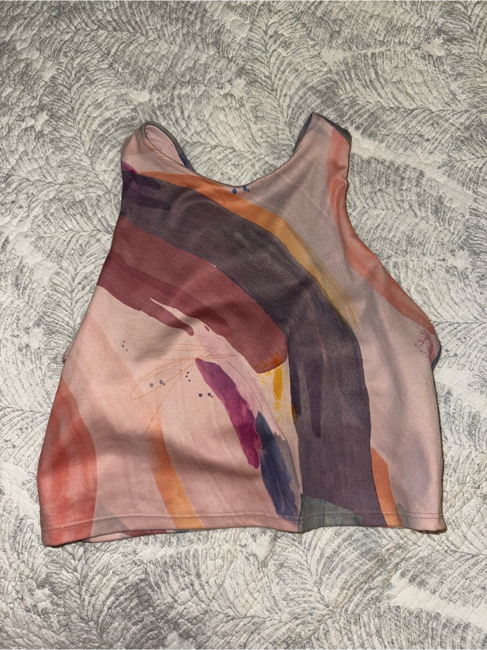 Athleta Multicolor Abstract Brushstroke Tank